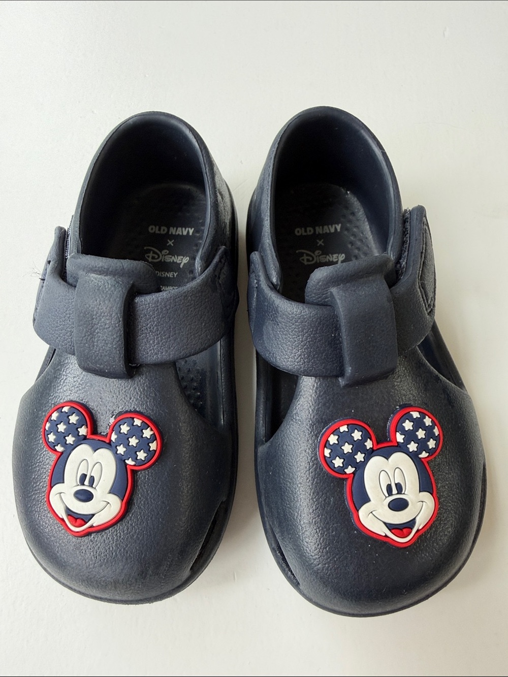 Old Navy Navy Blue Mickey Mouse Hook-and-Loop Kids Clogs